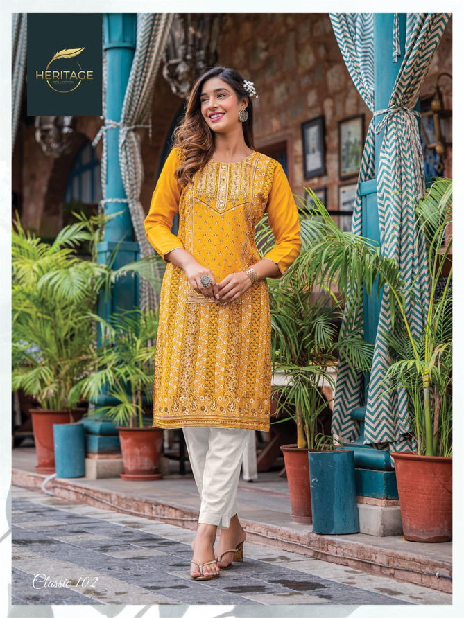 Heritage Classic Vol 4 Embroidery Kurti Catalog